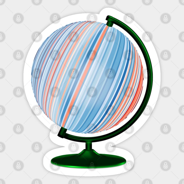 United States Climate Change Warming Stripes Globe Sticker by CharJens